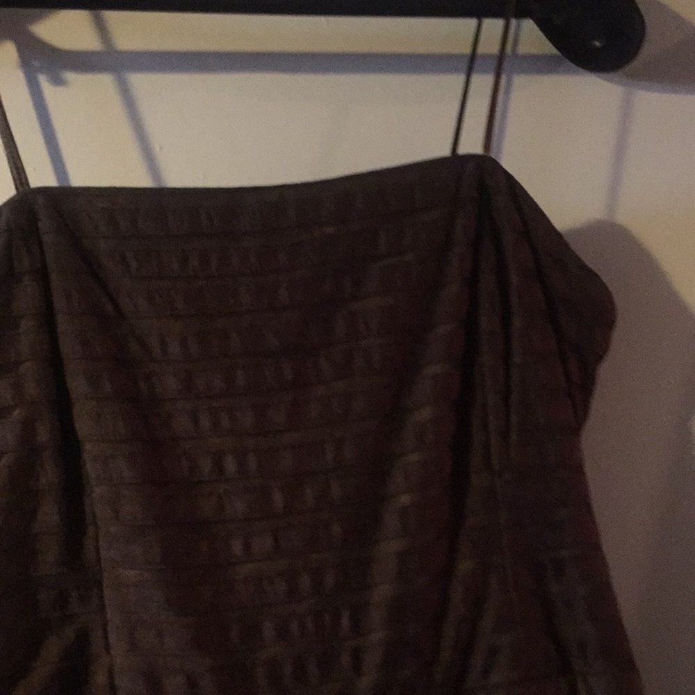 Brown scalloped dress